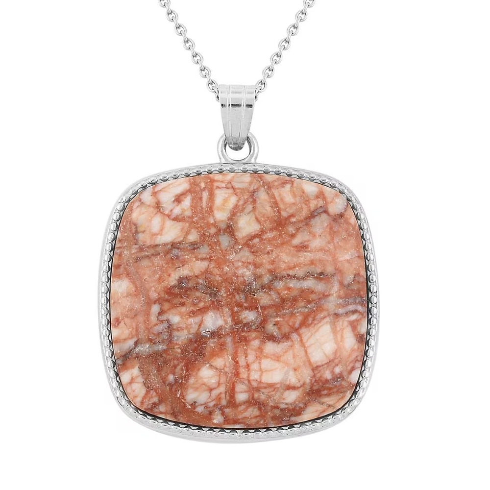 Pink Web Jasper Necklace